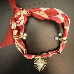 BOUTIQUE SCARF AND CHARM NECKLACE